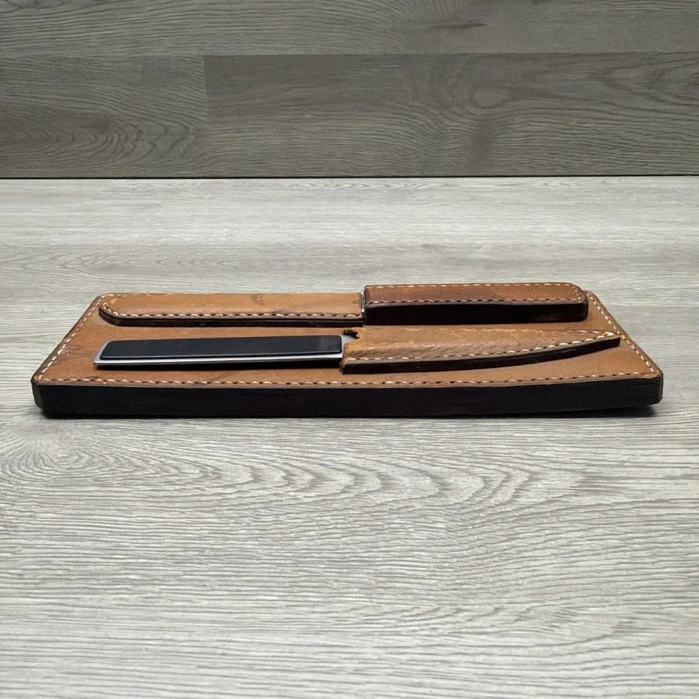 Vintage Aachen Germany Design Stainless Steel Letter Openers With‎ Leather Case